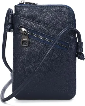 myfriday Genuine Leather Small Crossbody Purses for Women Universal Mini Cell Phone Purse - Small/Large Size Option