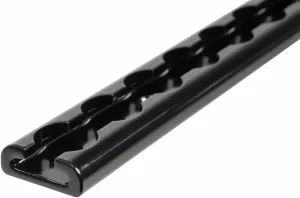 Mytee Products 8 Pack Heavy Duty Aluminum 1ft L-Track Trailer Tie Down Rail for Enclosed, Utility Trailers, Cargo Vans, Truck Beds, Securing Motorcycles, ATVs, Dirt Bikes - 2,225 lbs BS - Black