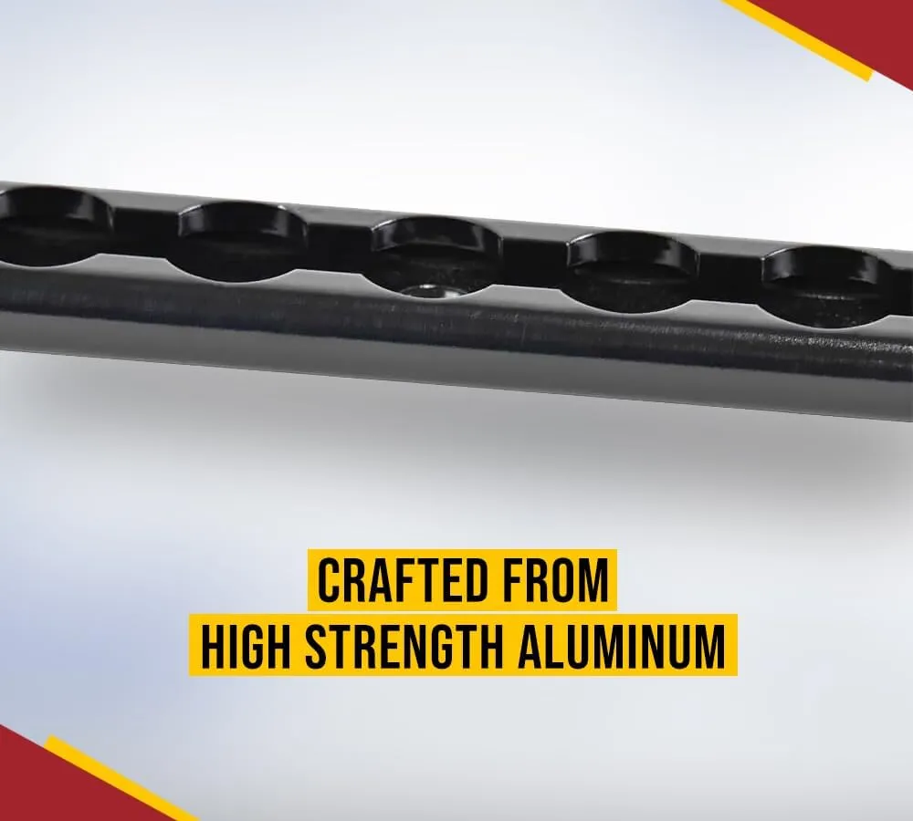 Mytee Products 8 Pack Heavy Duty Aluminum 1ft L-Track Trailer Tie Down Rail for Enclosed, Utility Trailers, Cargo Vans, Truck Beds, Securing Motorcycles, ATVs, Dirt Bikes - 2,225 lbs BS - Black