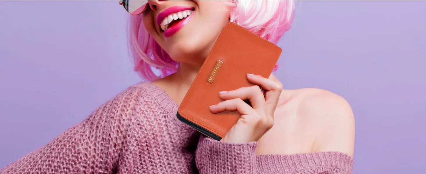 Nautica Seaside Slim Womens Wallet RFID Blocking Credit Card Holder, Coin Purse, Checkbook Organizer Clutch, Small Vegan Leather Wallet for Travel, Multi Stripe