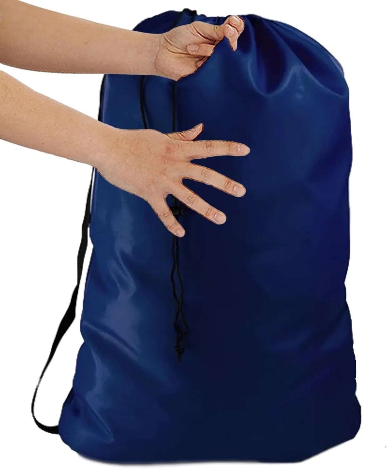 NAVY BLUE Heavy Duty Laundry Bag w/Shoulder Strap by Ultra Essentials, XXL 30" X 40" Tear Resistant Utility Bags, Dorm Hamper, Camping Tent, Sports Ball, Clothes, Yarn Storage