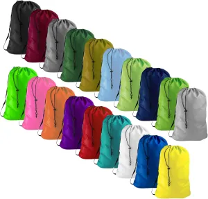 NAVY BLUE Heavy Duty Laundry Bag w/Shoulder Strap by Ultra Essentials, XXL 30" X 40" Tear Resistant Utility Bags, Dorm Hamper, Camping Tent, Sports Ball, Clothes, Yarn Storage