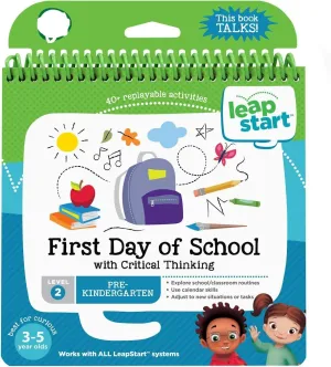 NBBB LeapStart Preschool Educational Book Bundle with First Day of School, Kids' World Atlas and Global Awareness, Amazing Animals and Conservation