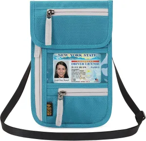 Neck Wallet Lightweight RFID Blocking Waterproof Travel Pouch for Women Men