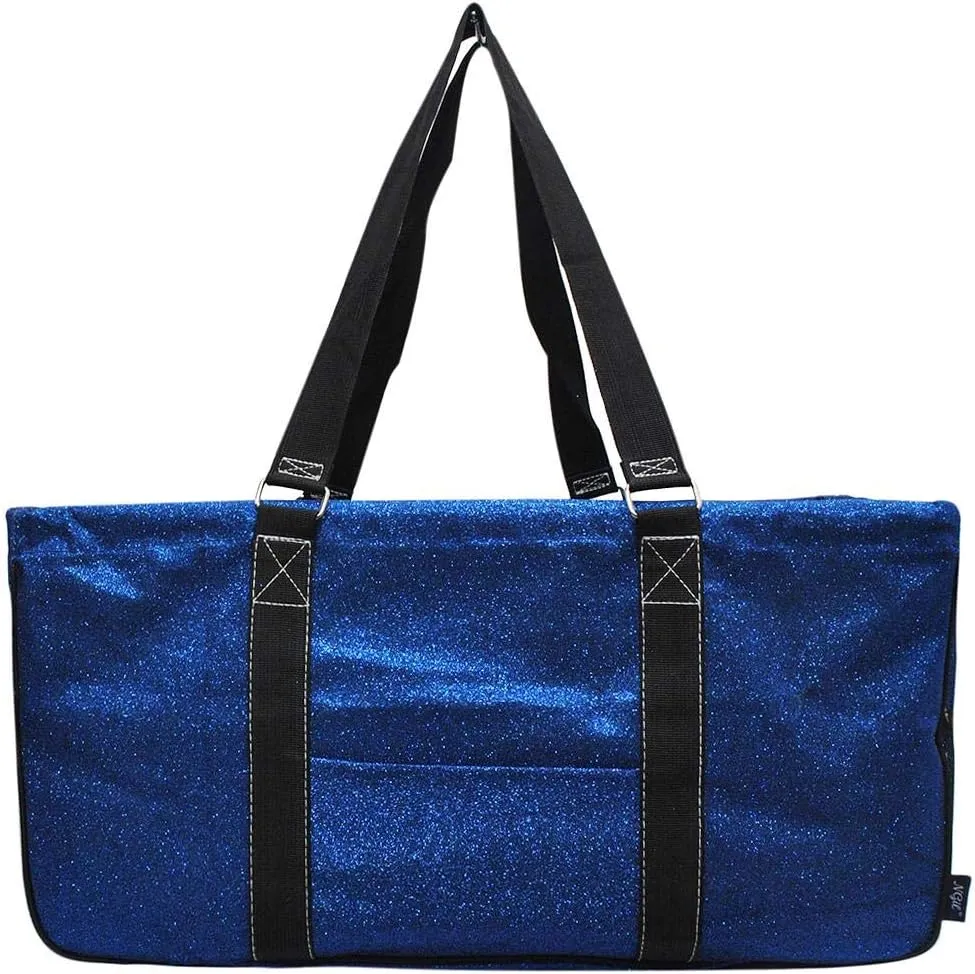 NGIL All Purpose Open Top 23" Classic Extra Large Utility Tote Bag 2019 Collection (Glitter Royal)