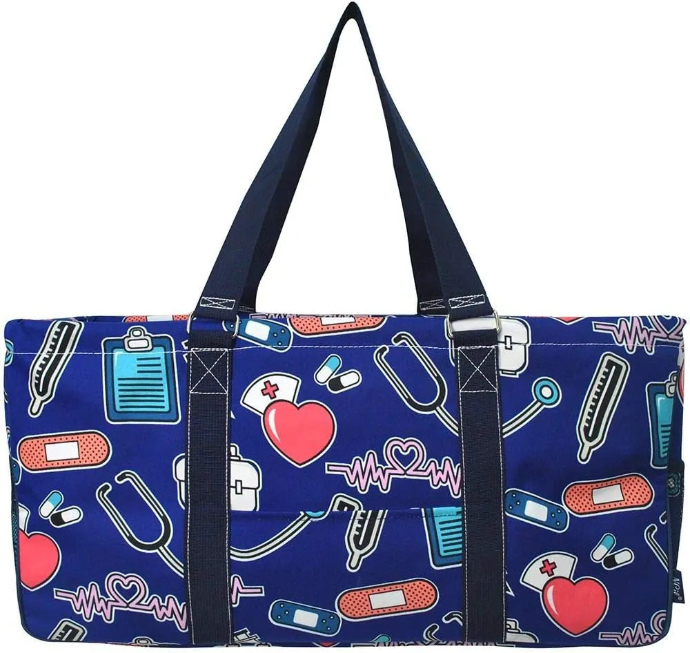 NGIL All Purpose Open Top 23" Classic Extra Large Utility Tote Bag 2019 Collection (Nurse Navy Blue)