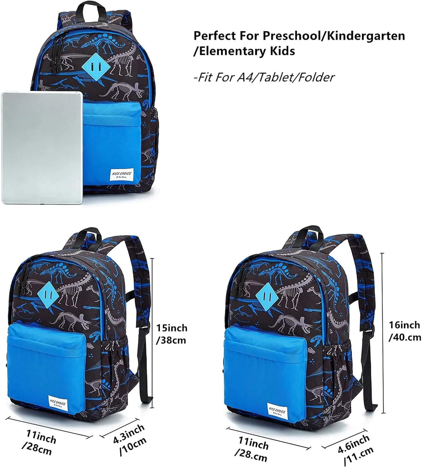 NICE CHOICE Preschool Backpack Kindergarten Little Kid Toddler School Backpacks for Boys and Girls with Chest Strap