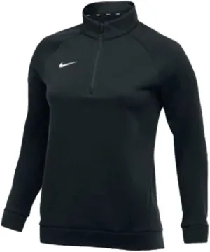 Nike Women's Therma Training Top 1/2-zip Mock-Neck Raglan Sleeves Black/White Size M