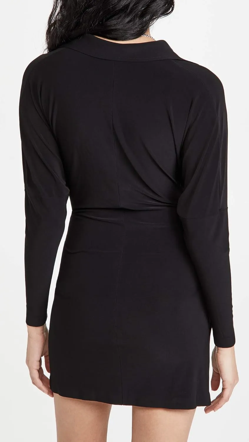 Norma Kamali Women's Mini Tie Front Dress