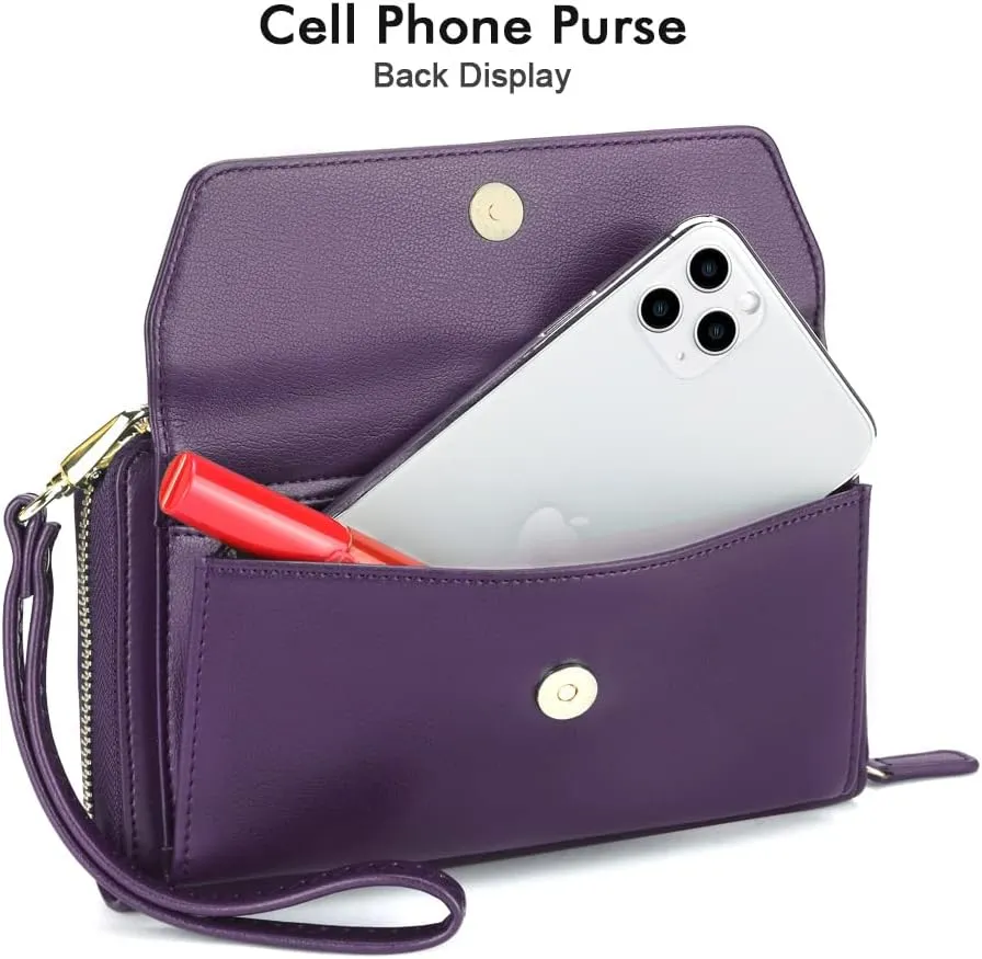nuoku Wallets for Women Credit Card Slots with RFID Blocking Large Capacity Wristlet