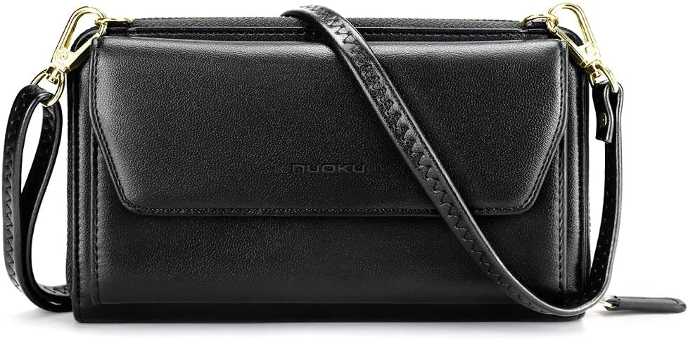 nuoku Wallets for Women Credit Card Slots with RFID Blocking Large Capacity Wristlet