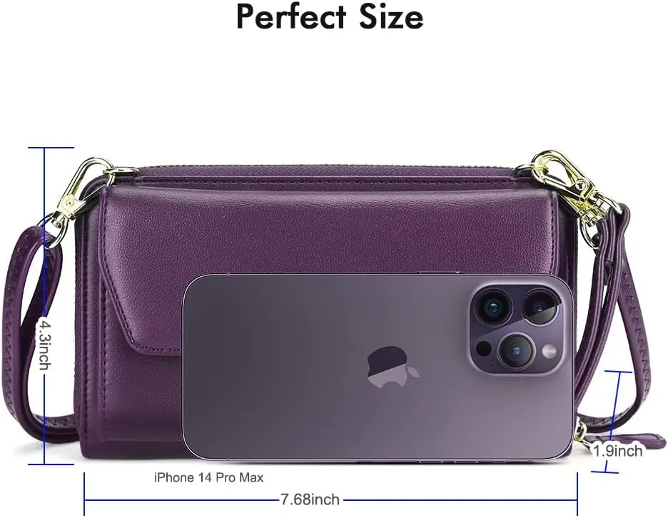 nuoku Wallets for Women Credit Card Slots with RFID Blocking Large Capacity Wristlet