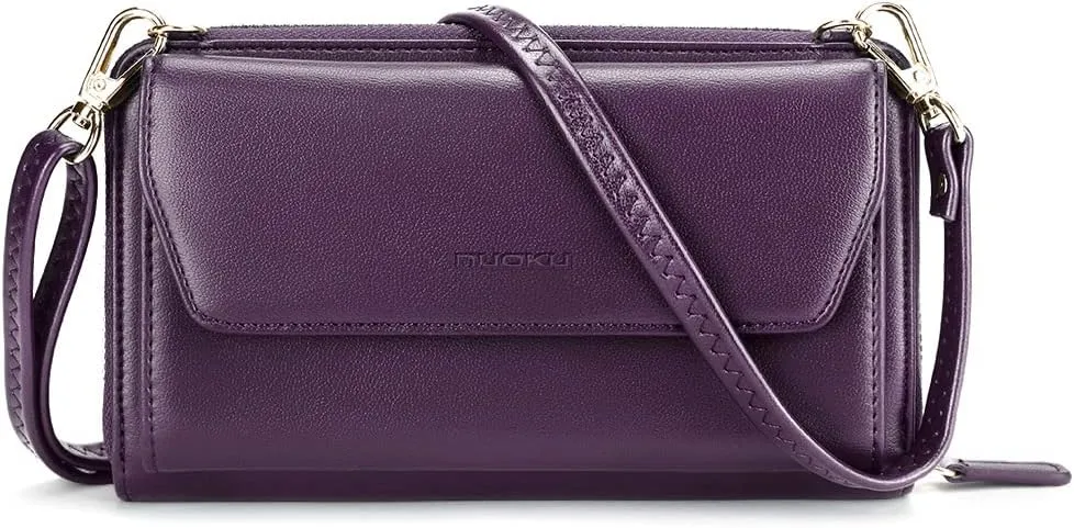 nuoku Wallets for Women Credit Card Slots with RFID Blocking Large Capacity Wristlet