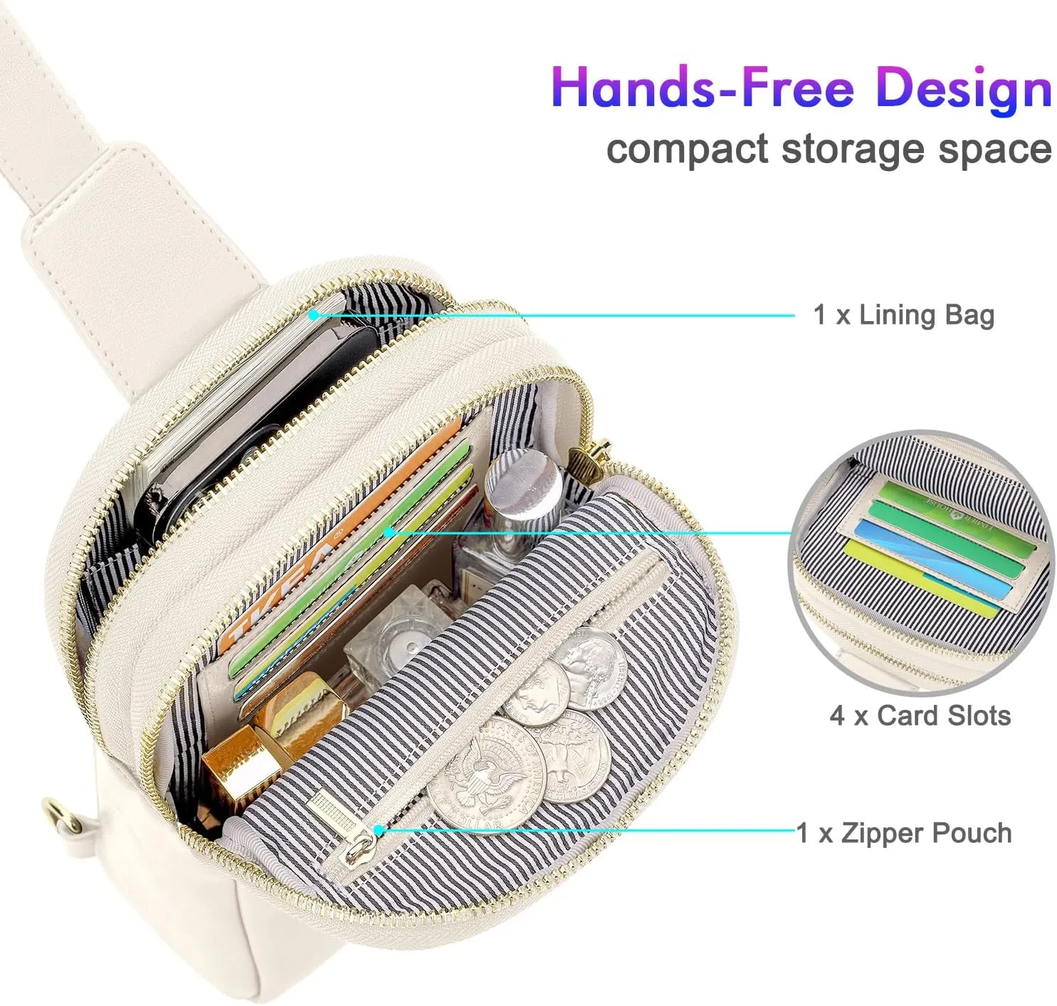 nuoku Women's Crossbody Sling Bag - Small RFID Wallet & Cell Phone Pouch