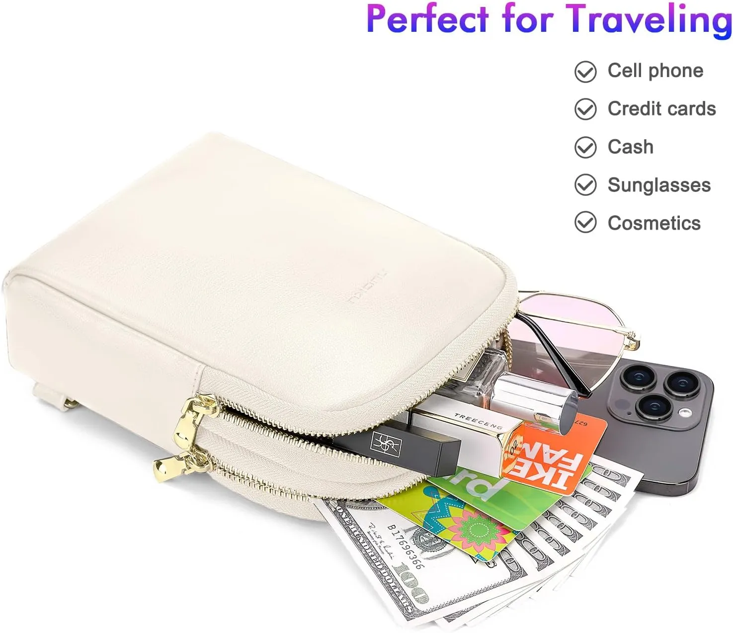 nuoku Women's Crossbody Sling Bag - Small RFID Wallet & Cell Phone Pouch