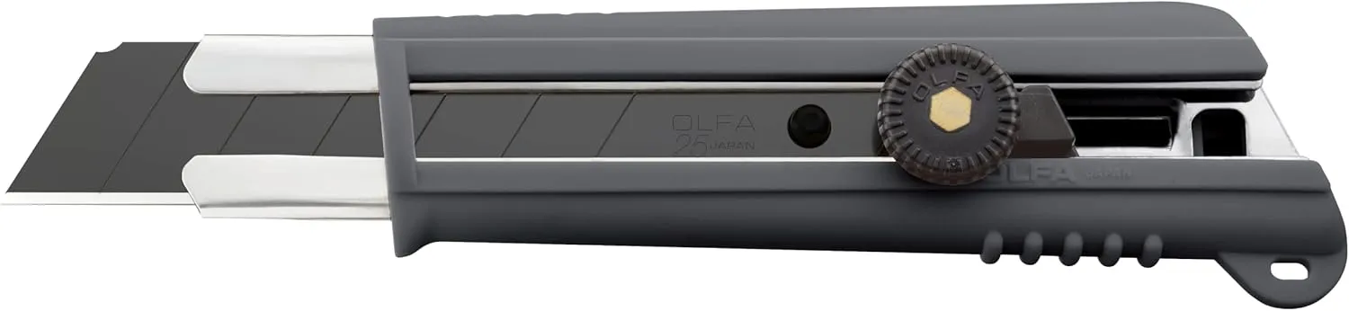 OLFA 25mm Extra Heavy-Duty Utility Knife (NH-1) - Multi-Purpose Custom Cutting Depth Precision Knife w/Ergonomic Grip Handle & Snap-Off Blade, Replacement Blades: Any OLFA 25mm Blade