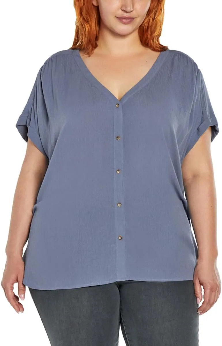 Orvis Women's Short Sleeve Button Front Blouse Shirt