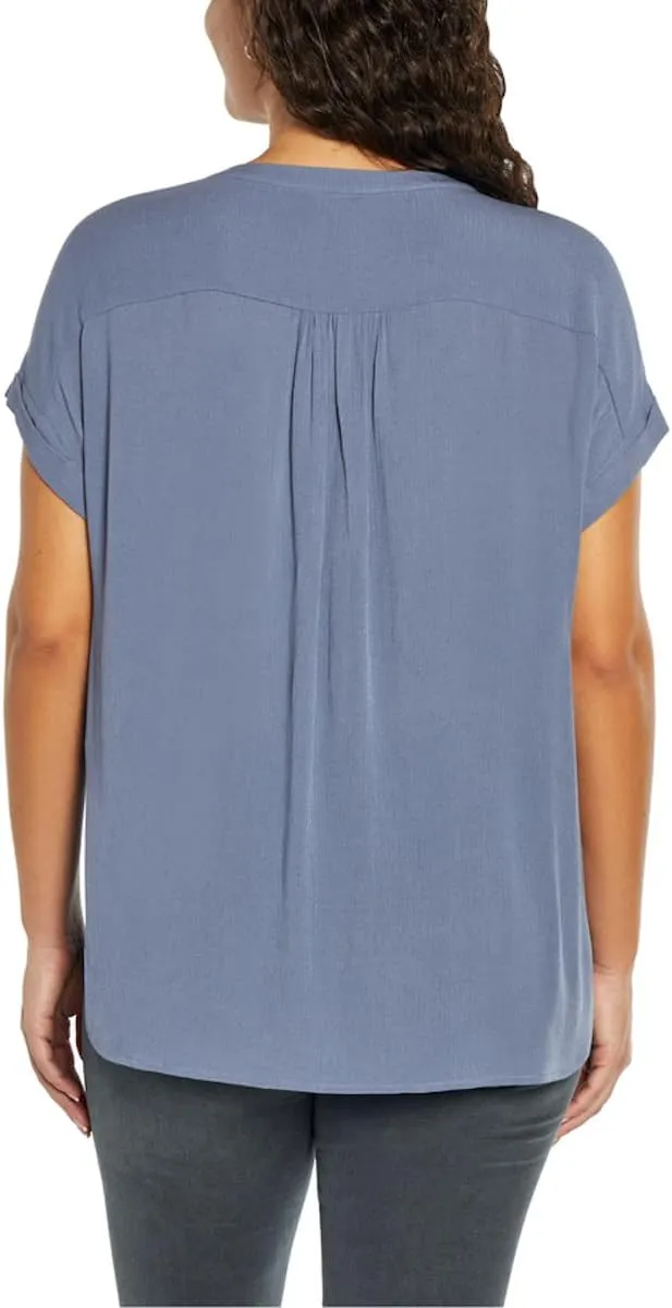 Orvis Women's Short Sleeve Button Front Blouse Shirt