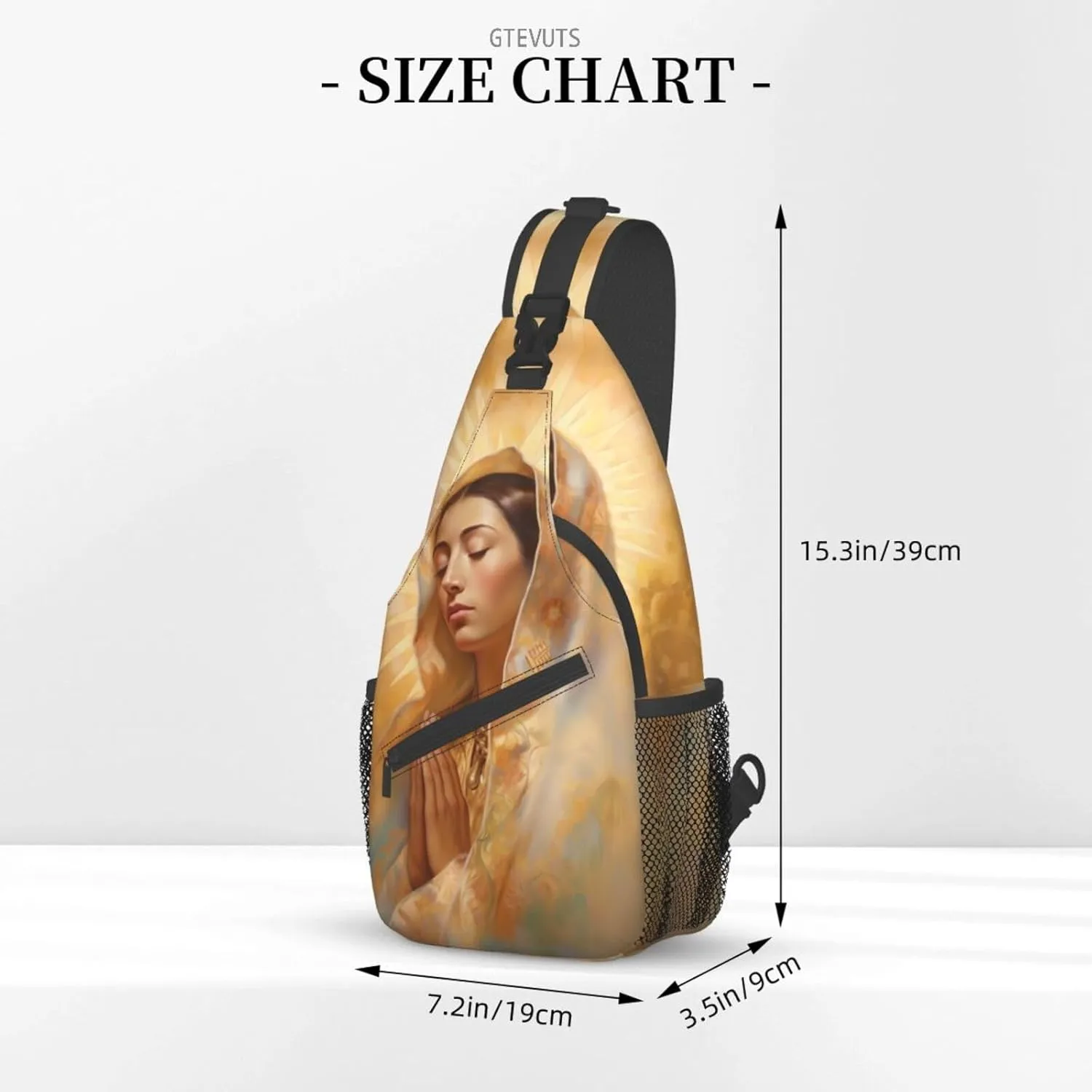 Our Lady Of Guadalupe Sling Backpack Chest Bag Crossbody Shoulder Bag Gym Cycling Travel Hiking Daypack For Men Women