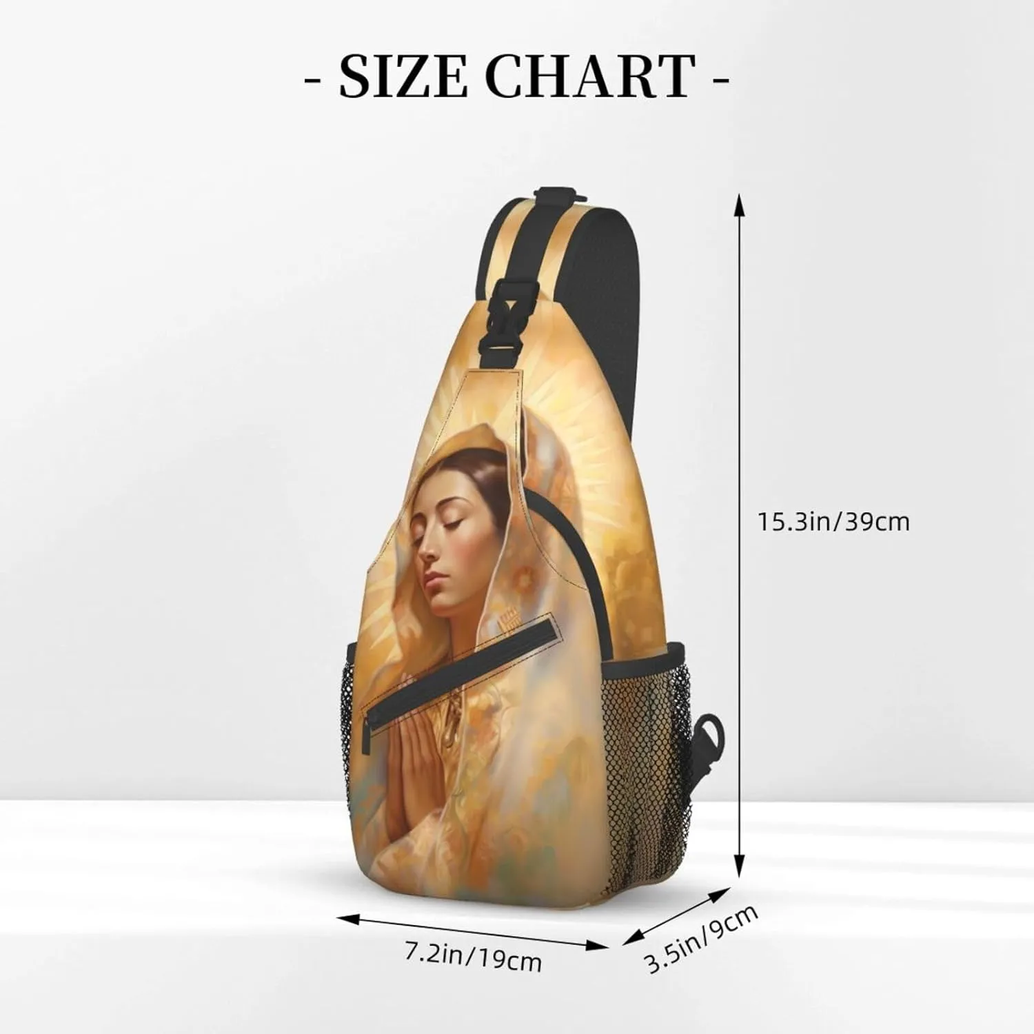 Our Lady Of Guadalupe Sling Backpack Chest Bag Crossbody Shoulder Bag Gym Cycling Travel Hiking Daypack For Men Women