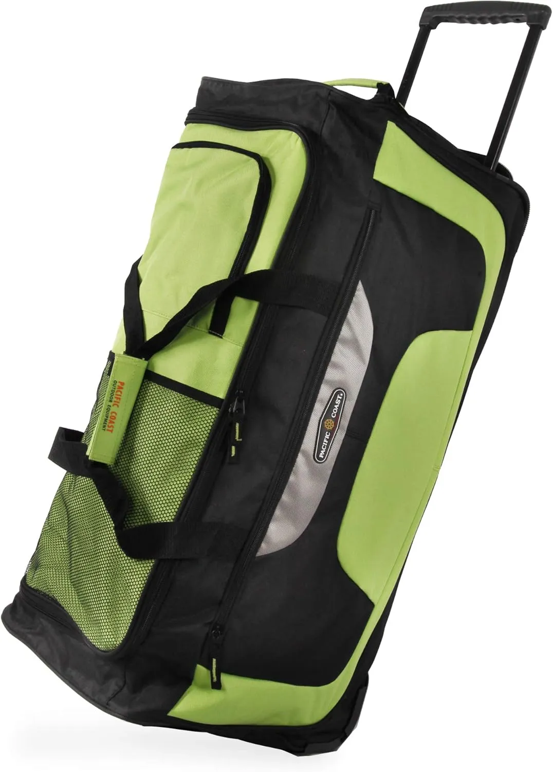 Pacific Coast Signature 30" Rolling Duffel Bag, Neon Green, 30 Inch
