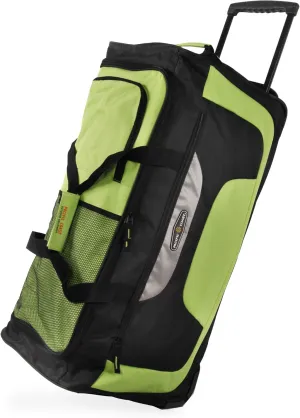 Pacific Coast Signature 30" Rolling Duffel Bag, Neon Green, 30 Inch