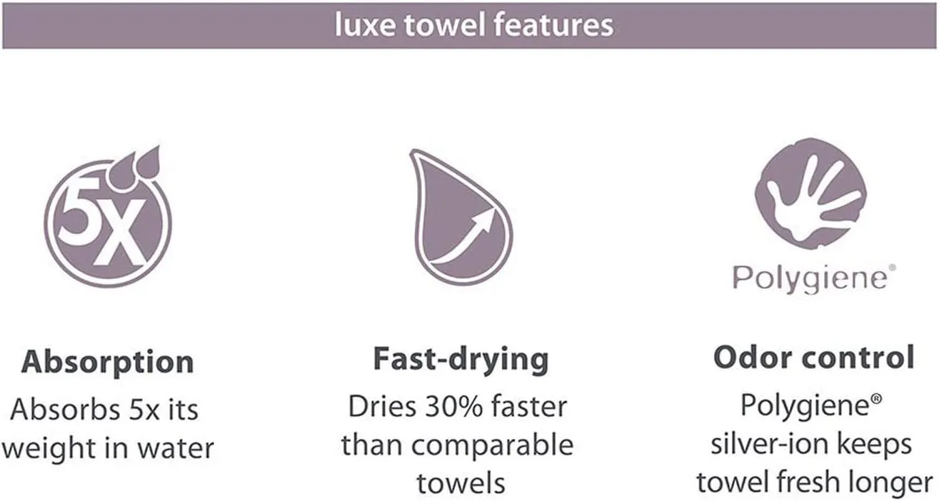 PackTowl Luxe Quick Dry Microfiber Towel for Beach and Travel