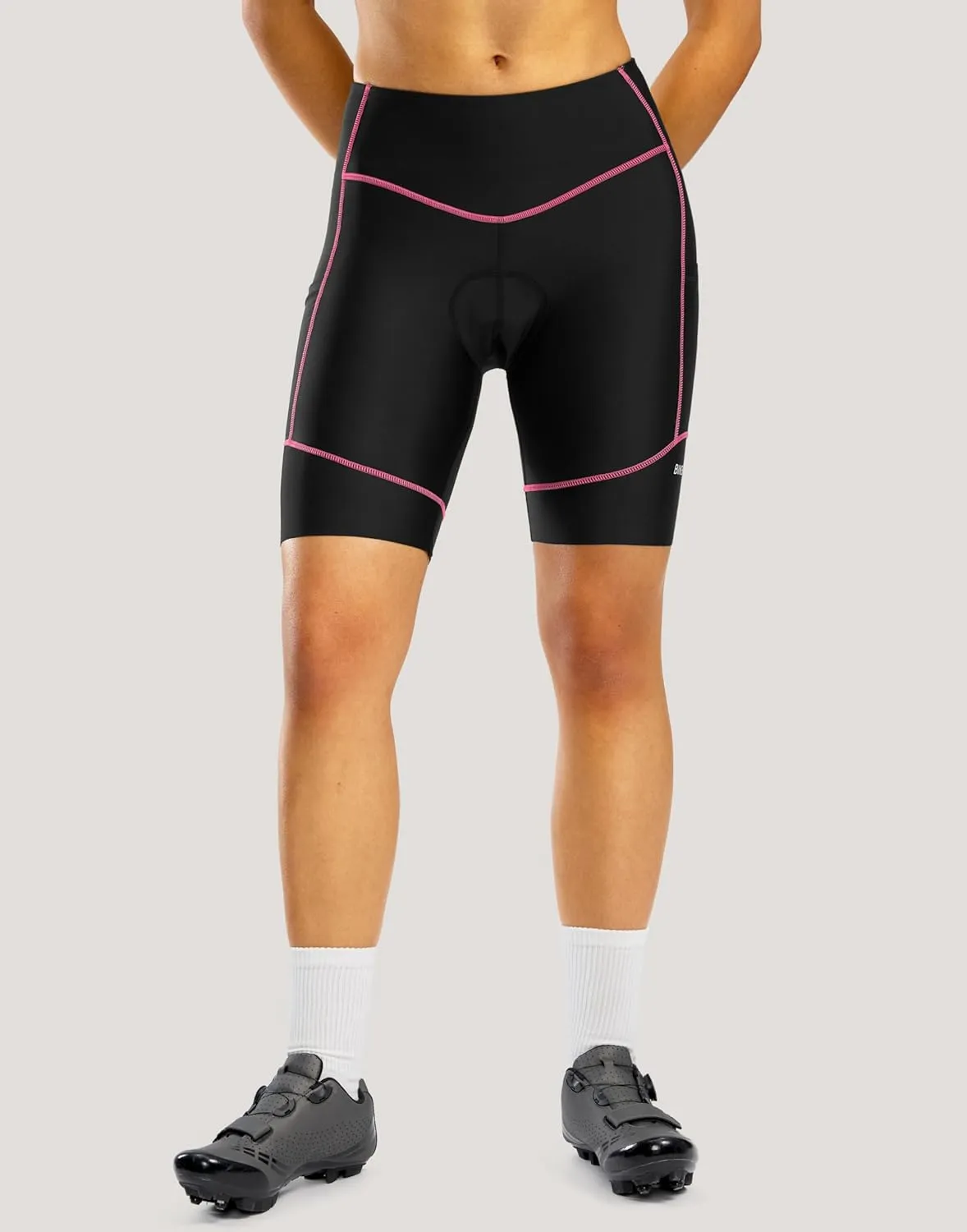 Padded Bike Shorts for Women High Waisted 4D Padding Cycling Bicycle Road Biking Shorts with Pockets
