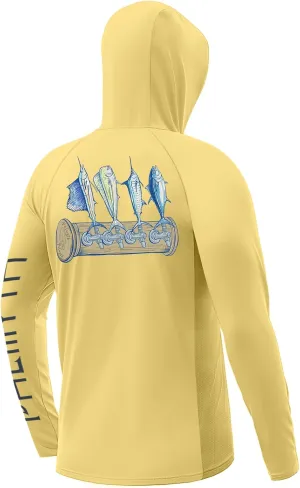 Palmyth Fishing Shirts for Men Long Sleeve UPF 50  Sun Protection Fishing Hoodie with UV Vented Neck Gaiter