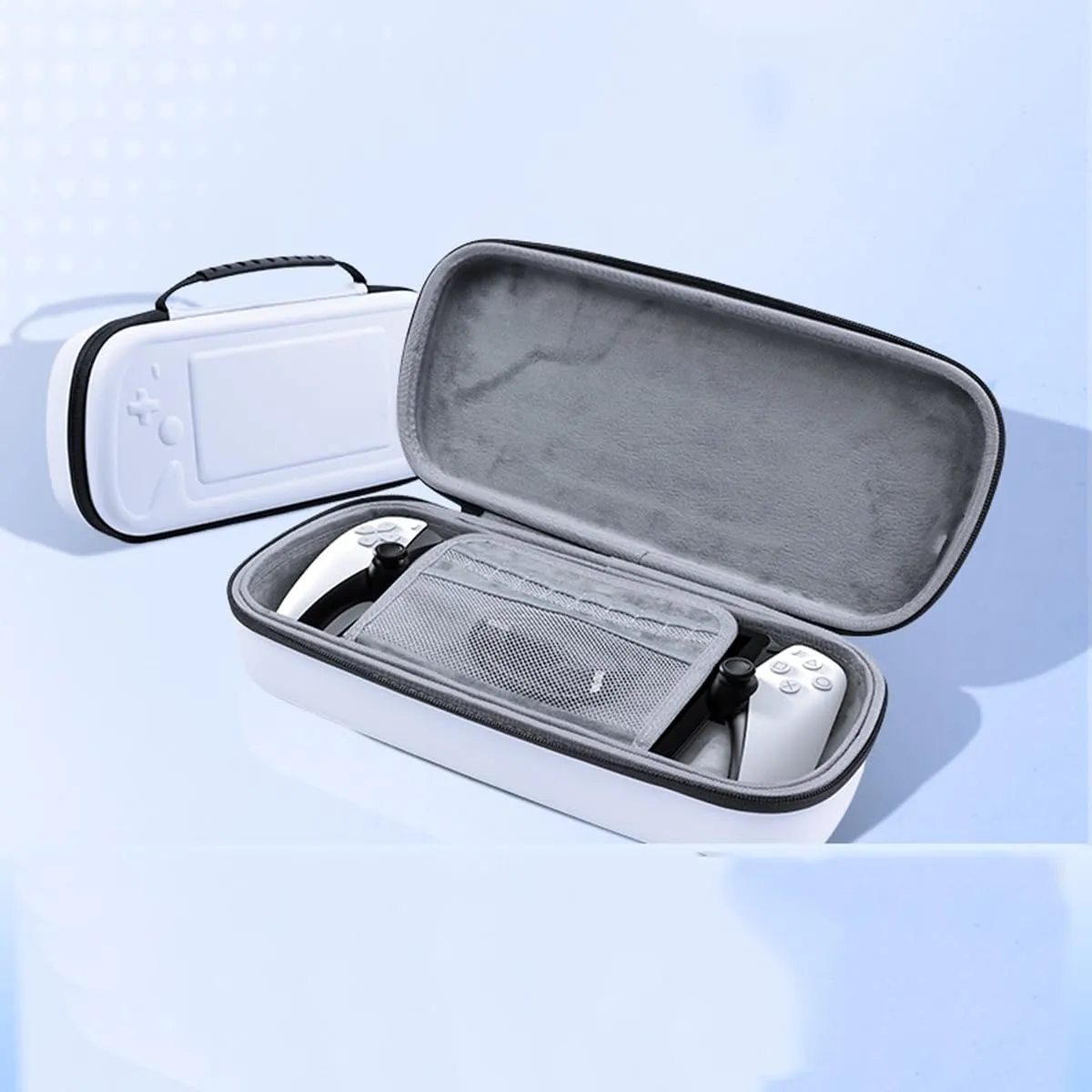 PALUMMA Hard Carrying Case for Sony PS5 PlayStation Portal, Portable Handheld Storage Bag Compatible with Sony PS5 PlayStation Portal, White