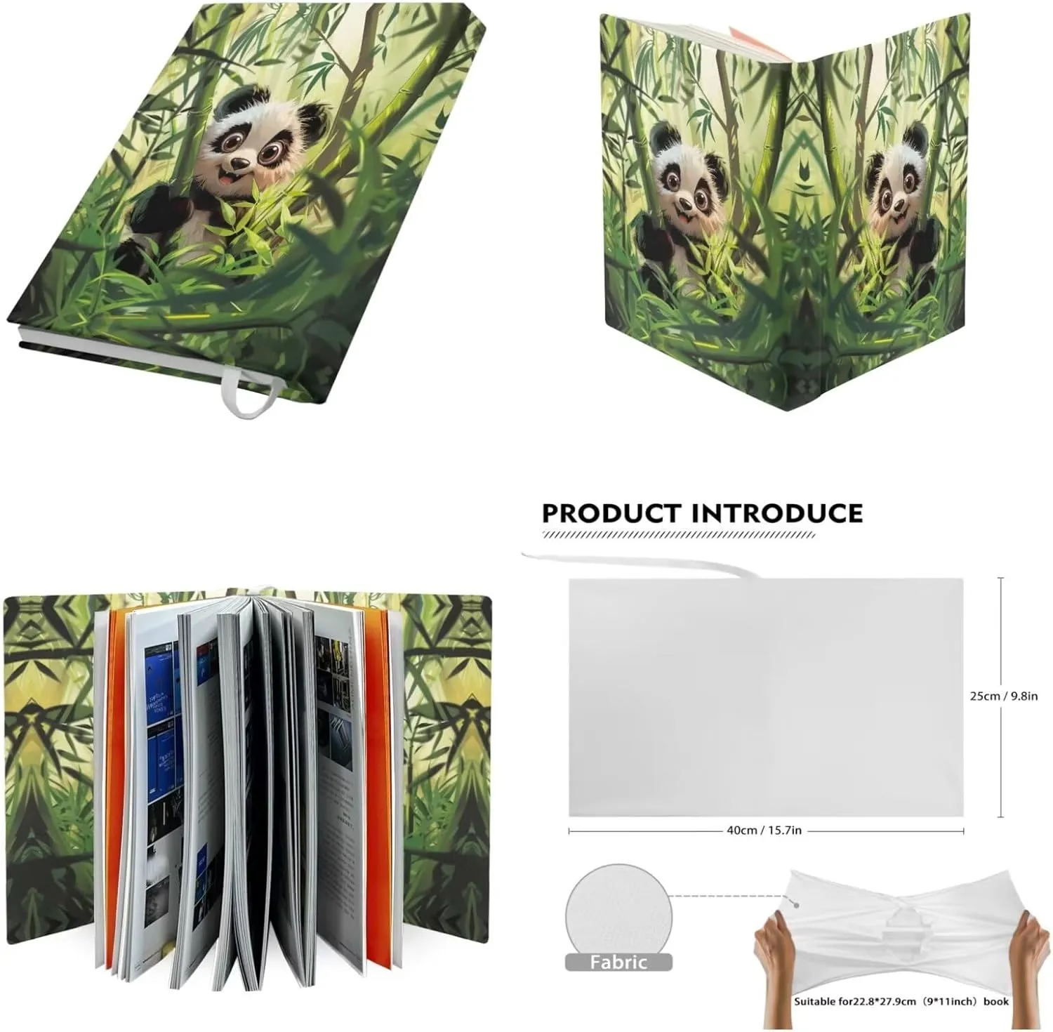 Panda Boys Backpacks Ages 8-12 with lunch Bag Large Capacity Bag for School for Boy Oil Proof Meal Prep Bag with Containers for Back to School Gifts