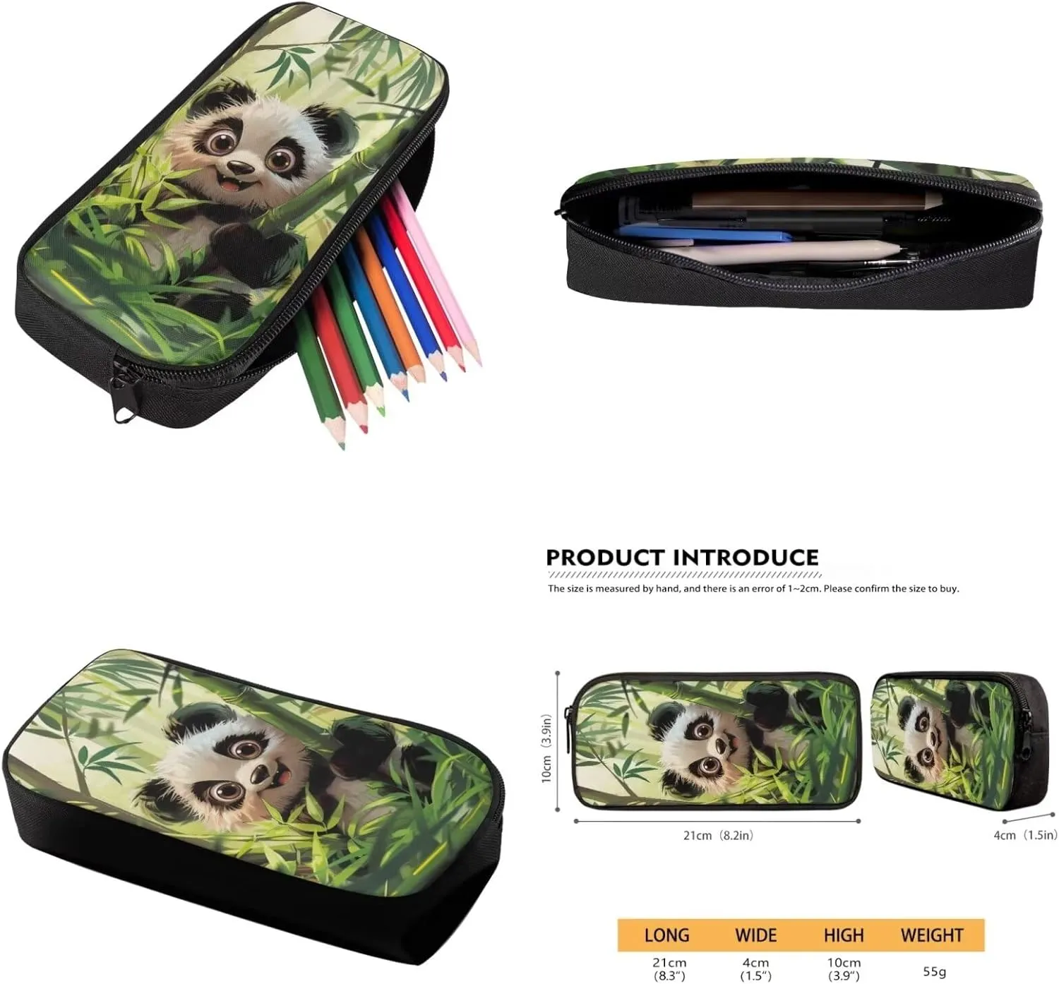 Panda Boys Backpacks Ages 8-12 with lunch Bag Large Capacity Bag for School for Boy Oil Proof Meal Prep Bag with Containers for Back to School Gifts