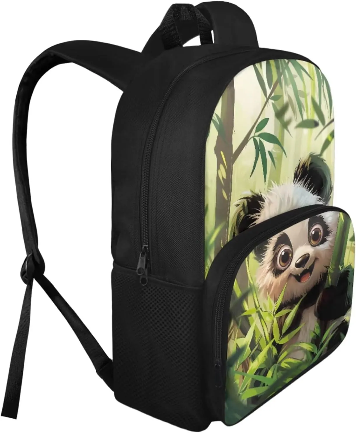 Panda Boys Backpacks Ages 8-12 with lunch Bag Large Capacity Bag for School for Boy Oil Proof Meal Prep Bag with Containers for Back to School Gifts