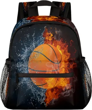 Pardick Basketball Kids Backpack Sport Cute Toddler Backpack for Boys Girls with Chest Strap Lightweight Kindergarten Children Schoolbag Nursery Elementary Travel Bag