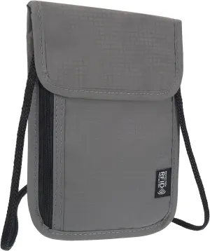 PATIKIL Neck Wallet, Passport Holder Neck Pouch RFID Blocking Waterproof Neck Travel Wallet for Women & Men, Gray