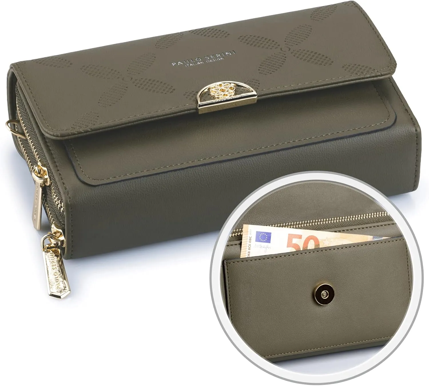 PAULO SERINI® Crossbody bag for Women - Phone Wallet Clutch Handbag - Women’s Wristlet Purses - Birthday Gifts for Women