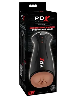 Pdx Elite Fuck-Gasm Realistic Suction Stroker - Brown