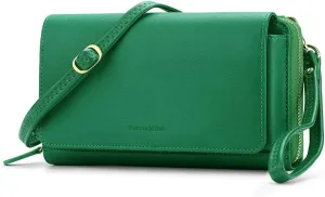 Peacocktion Women Wallet Purse Card Holder with RFID, Large Capacity Crossbody Wristlet Clutch 2 Straps