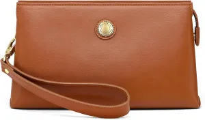 Peacocktion Wristlet Clutch Purses for Women, Leather RFID Wristlet Wallets for Women with Zipper, Travel Purse