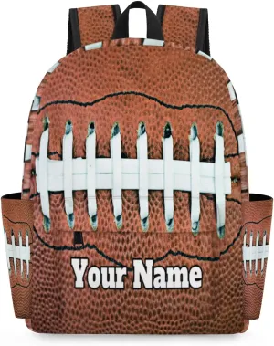 Personalized American Football Preschool Toddler Backpack for Boys Girls Custom Kids Name Small Bookbags Kindergarten Elementary Backpack, Rugby Football