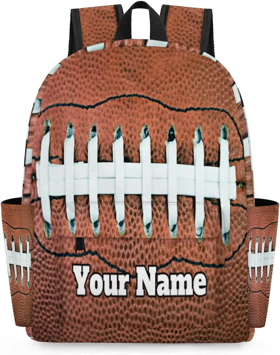 Personalized American Football Preschool Toddler Backpack for Boys Girls Custom Kids Name Small Bookbags Kindergarten Elementary Backpack, Rugby Football