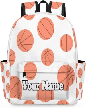 Personalized Basketball Preschool Toddler Backpack for Boys Girls Custom Kids Name Small Bookbags Kindergarten Elementary Backpack, Basketball Pattern