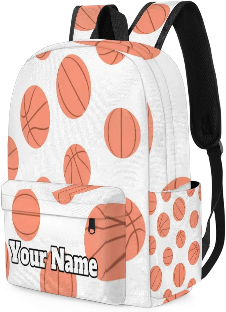 Personalized Basketball Preschool Toddler Backpack for Boys Girls Custom Kids Name Small Bookbags Kindergarten Elementary Backpack, Basketball Pattern