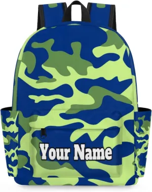 Personalized Camo Preschool Toddler Backpack for Boys Girls Custom Kids Name Small Bookbags Kindergarten Elementary Backpack, Printed Camo