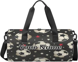 Personalized Duffel Bag for Women, Custom Sports Gym Bag for Sports, Waterproof Dance Bag with Name, Lightweight Carryon Gym Bag, Soccer Ball