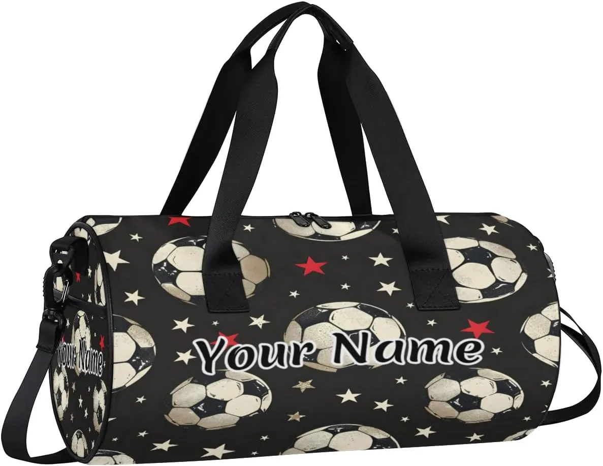 Personalized Duffel Bag for Women, Custom Sports Gym Bag for Sports, Waterproof Dance Bag with Name, Lightweight Carryon Gym Bag, Soccer Ball