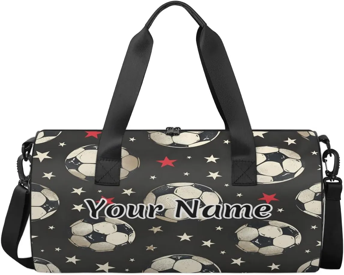 Personalized Duffel Bag for Women, Custom Sports Gym Bag for Sports, Waterproof Dance Bag with Name, Lightweight Carryon Gym Bag, Soccer Ball