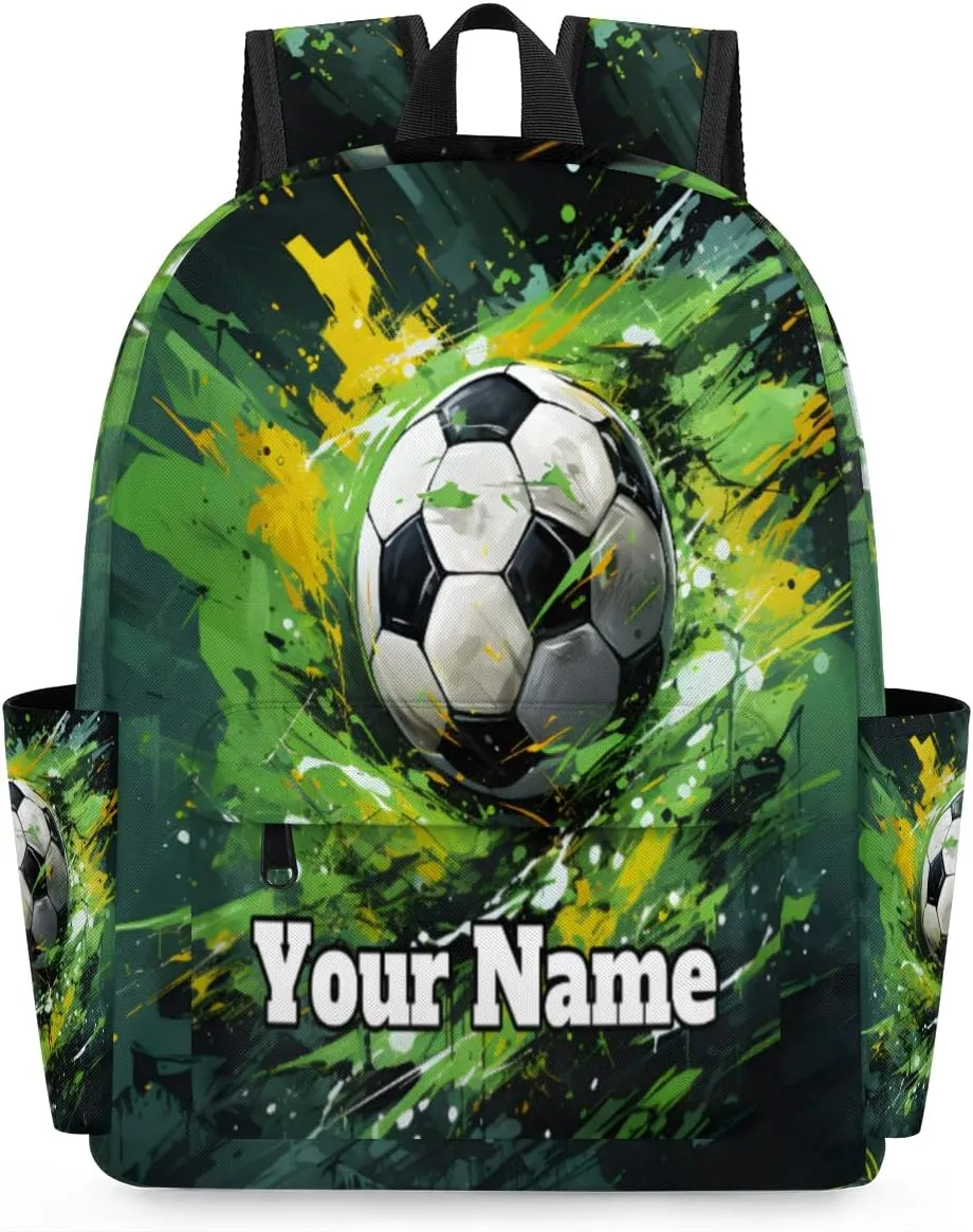 Personalized Football Preschool Toddler Backpack for Boys Girls Custom Kids Name Small Bookbags Kindergarten Elementary Backpack, Funny Football