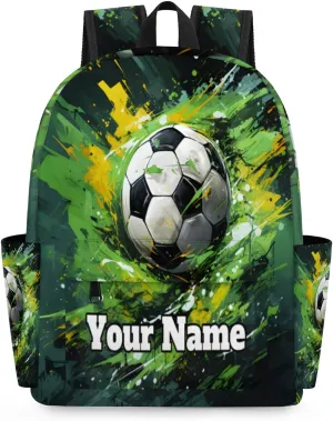 Personalized Football Preschool Toddler Backpack for Boys Girls Custom Kids Name Small Bookbags Kindergarten Elementary Backpack, Funny Football