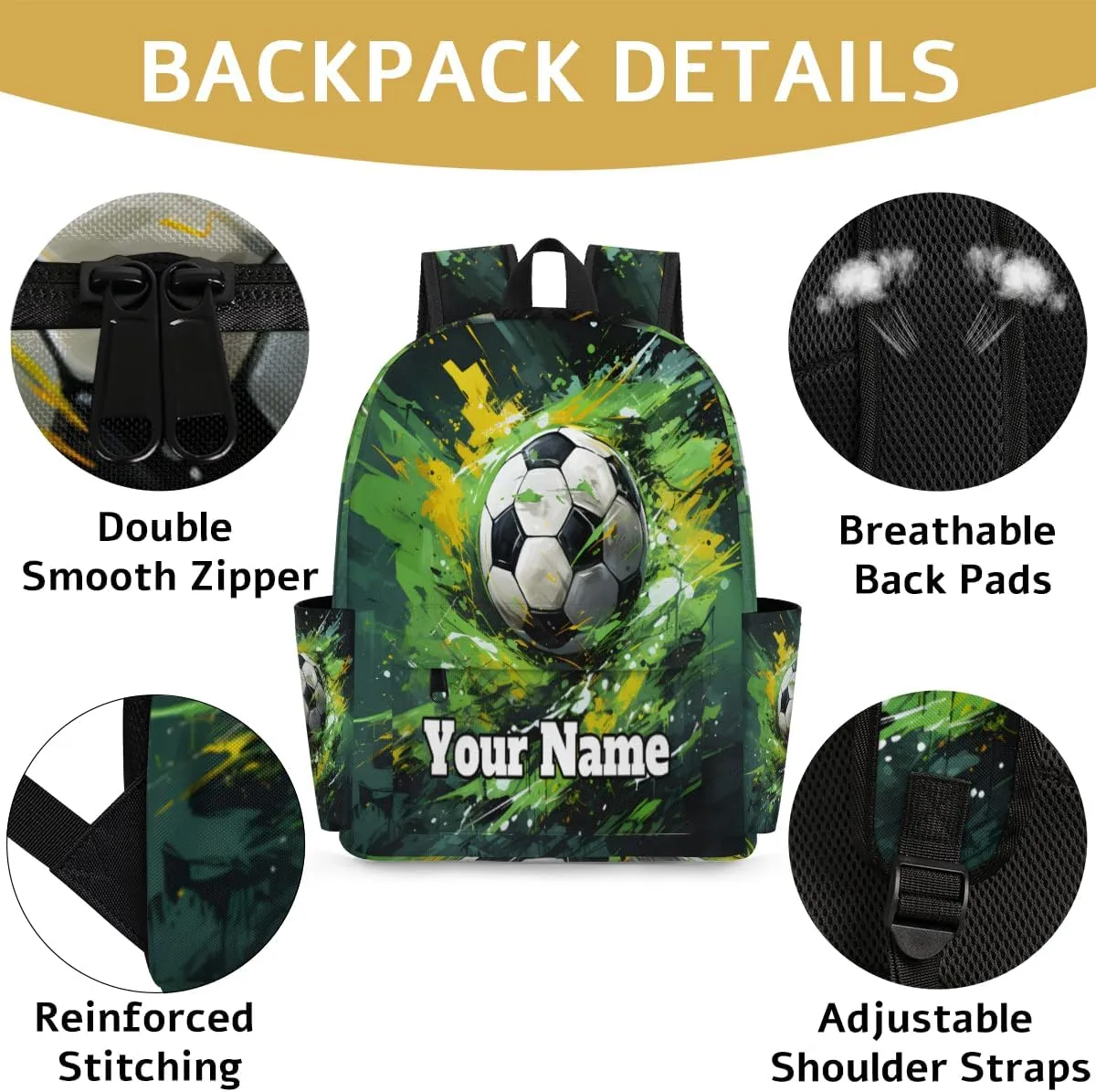 Personalized Football Preschool Toddler Backpack for Boys Girls Custom Kids Name Small Bookbags Kindergarten Elementary Backpack, Funny Football